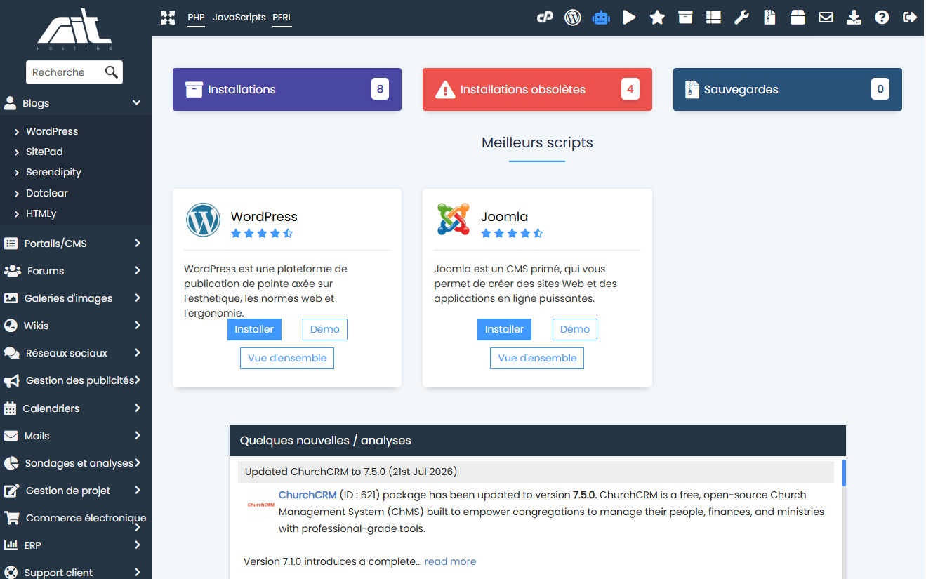 AIT.Web cPanel Softaculous
